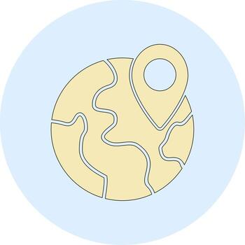 Globe Location Vecto Icon vector