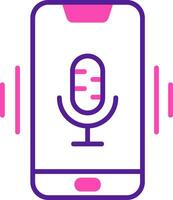 Mobile Voice Assistant Vecto Icon vector