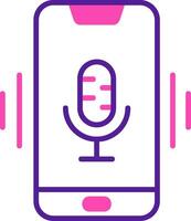 Mobile Voice Assistant Vecto Icon vector