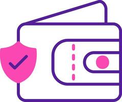 Wallet Secure Vecto Icon vector