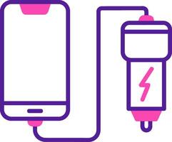 Car phone charging Vecto Icon vector