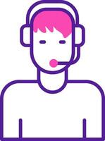 Customer Service Agent Vecto Icon vector