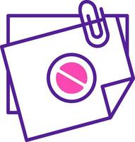 Sticky Notes Ban Vecto Icon vector