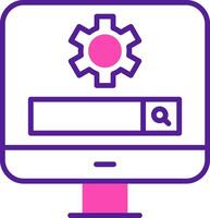 Computer Search Engine Vecto Icon vector