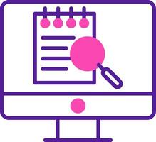 File Search Computer Vecto Icon vector