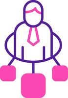 Team Lead Connection Vecto Icon vector