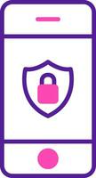 Mobile Security Vecto Icon vector