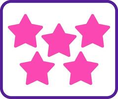 Five Star Vecto Icon vector