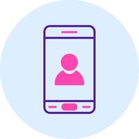 Mobile User Vecto Icon vector