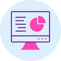 Online Pie Chart Vecto Icon vector