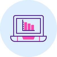 Online Bar Chart Vecto Icon vector