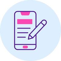 Smartphone Notepad Vecto Icon vector