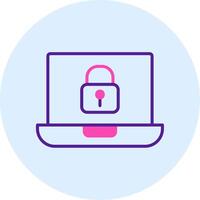 Laptop Lock Vecto Icon vector