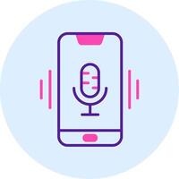 Mobile Voice Assistant Vecto Icon vector