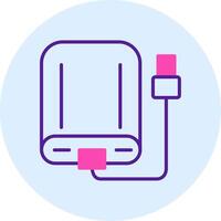 External Hard Drive Vecto Icon vector