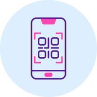 Smartphone QR Code Vecto Icon vector