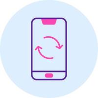 Smartphone Data Sync Vecto Icon vector