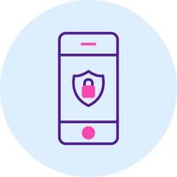 Mobile Security Vecto Icon vector