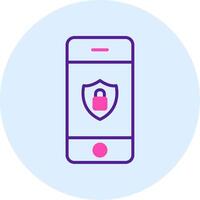 Mobile Security Vecto Icon vector