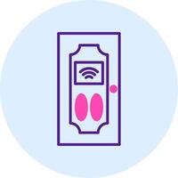 Smart Door Vecto Icon vector