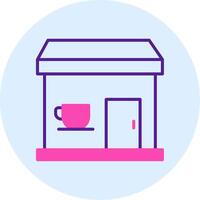 café tienda vecto icono vector