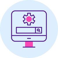 Computer Search Engine Vecto Icon vector