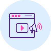 vídeo márketing vecto icono vector