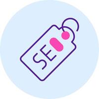 seo etiqueta vecto icono vector