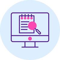 File Search Computer Vecto Icon vector