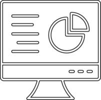 Online Pie Chart Vecto Icon vector