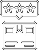 Delivery Box Rating Vecto Icon vector