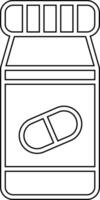 Pills Bottle Vecto Icon vector