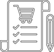 compras lista vecto icono vector