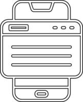Smartphone Browser Vecto Icon vector