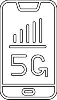 5G Smartphone Vecto Icon vector