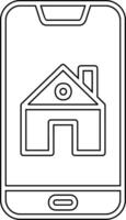 Smartphone House Control Vecto Icon vector