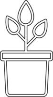 Plant Pot Vecto Icon vector