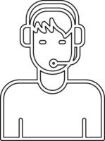 Customer Service Agent Vecto Icon vector