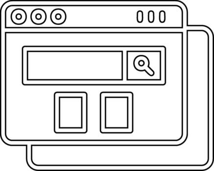 navegador web página vecto icono vector