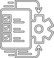 flujo de trabajo vecto icono vector