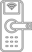 inteligente puerta vecto icono vector