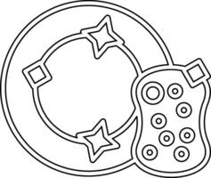 Dish Sponge Vecto Icon vector