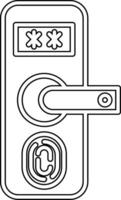 huella dactilar puerta proteccion vecto icono vector