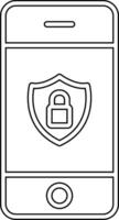 Mobile Security Vecto Icon vector