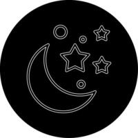 Moon And Stars Vecto Icon vector