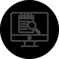 File Search Computer Vecto Icon vector