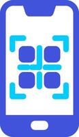 Smartphone QR Code Vecto Icon vector