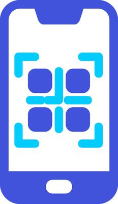 Smartphone QR Code Vecto Icon