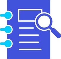 Notepad Search Vecto Icon vector