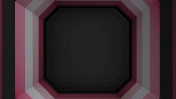poligonale geometrico carta tunnel. animazione di Ottagono carta tunnel video